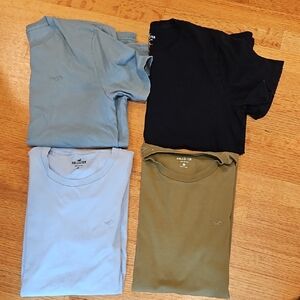Hollister Men's Short Sleeve Tees - Light Blue, Black, Olive, Sky Blue
